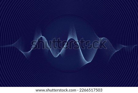 Color Sound Wave on dark Background, technology, and earthquake wave diagram concept, design for music studio and wave function concept, Vector Illustration.