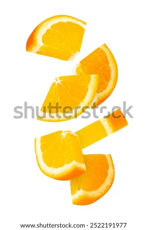 Similar – Image, Stock Photo Orange slices in a glass of water