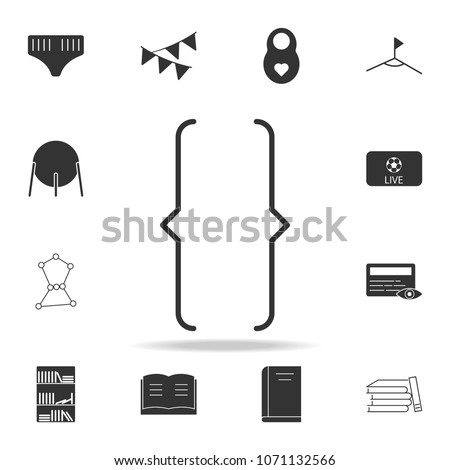 Bracket icon. Detailed set of web icons. Premium quality graphic design. One of the collection icons for websites, web design, mobile app on white background