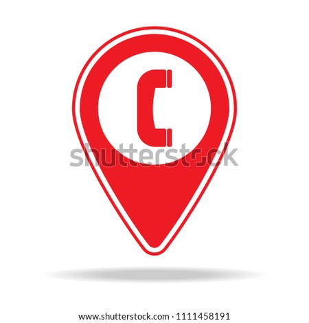 volume control telephone map pin icon. Element of warning navigation pin icon for mobile concept and web apps. Detailed volume control telephone map pin icon can be used for web on white background