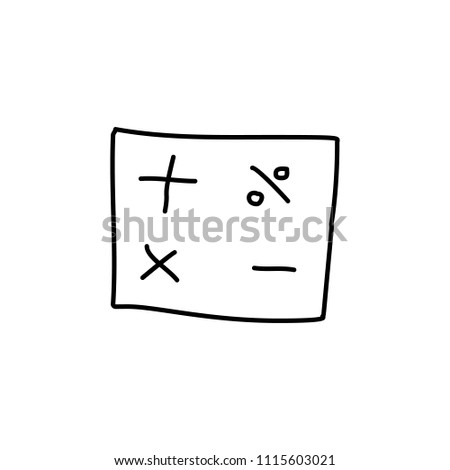 mathematical signs sketch icon. Element of education icon for mobile concept and web apps. Outline mathematical signs sketch icon can be used for web and mobile on white background