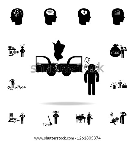 stress from an accident icon. Detailed set of chaos element icons. Premium graphic design. One of the collection icons for websites, web design
