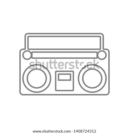 Retro tape recorder icon. Element of web for mobile concept and web apps icon. Outline, thin line icon for website design and development, app development