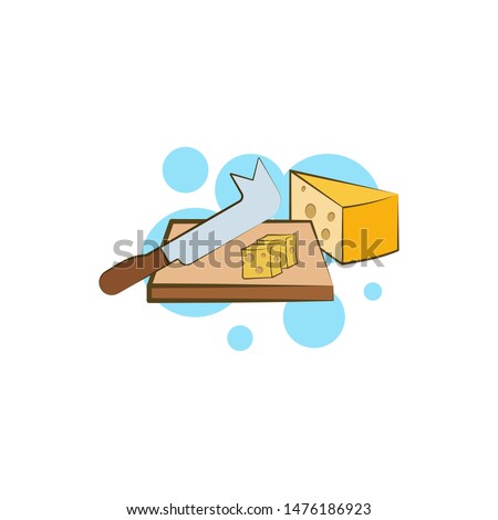 Cheese, cheese, knife, nordstrom icon. Element of color cheese icon