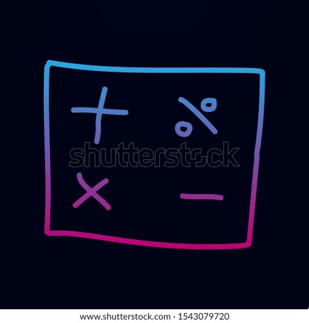 Mathematical signs sketch nolan icon. Simple thin line, outline vector of education icons for ui and ux, website or mobile application
