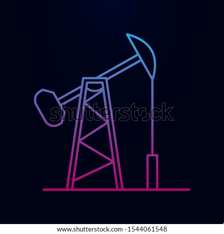 Oil derrick nolan icon. Simple thin line, outline vector of arabian icons for ui and ux, website or mobile application