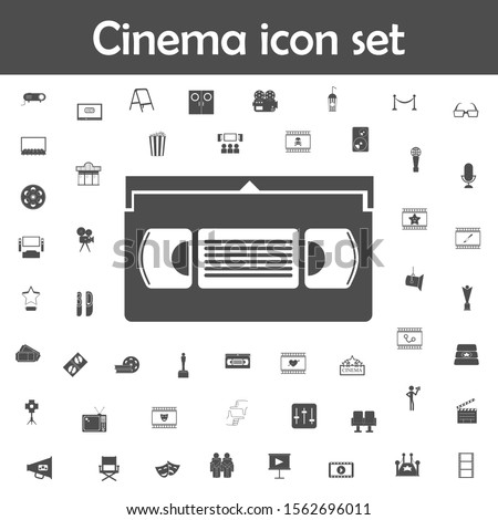 Video cassette icon. Cinema icons universal set for web and mobile