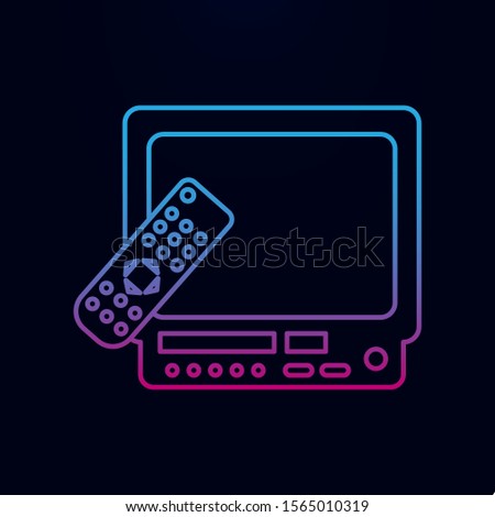 Generation of tvs with remote control nolan icon. Simple thin line, outline vector of generation icons for ui and ux, website or mobile application