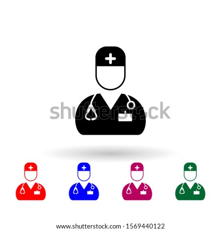 Nurse male icon. Medicine multi color icon. Simple glyph, flat vector of medecine icons for ui and ux, website or mobile application