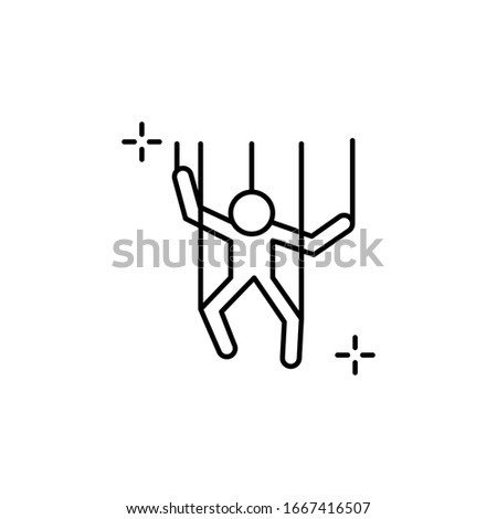 Marionette doll icon. Simple line, outline vector elements of theatre for ui and ux, website or mobile application