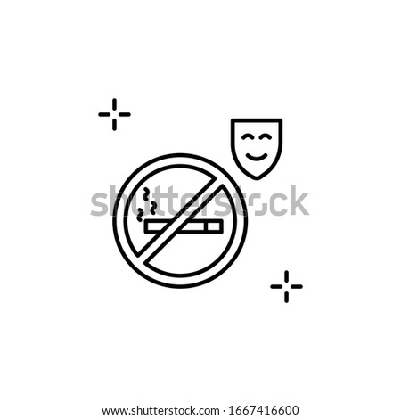 No smoking icon. Simple line, outline vector elements of theatre for ui and ux, website or mobile application