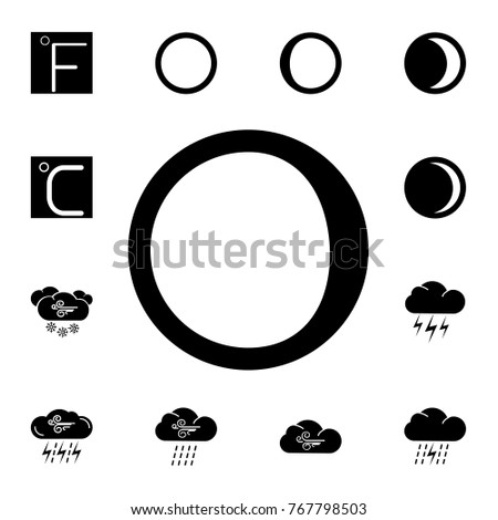 waning crescent moon icon. Set of weather sign icons. Web Icons Premium quality graphic design. Signs, outline symbols collection, simple icons for websites, web design, mobile app on white background