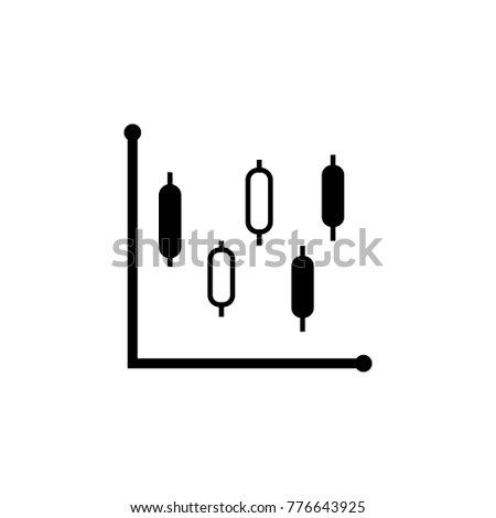 box and whisker chart icon. Trend diagram element icon. Business analytics concept design icon. Signs and symbols icon for websites, web design, mobile, info graphics on white background