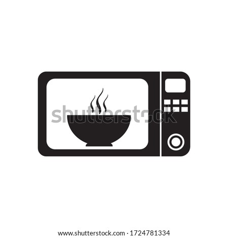Microwave icon. Microwave flat icon. Microwave oven symbol logo illustration.