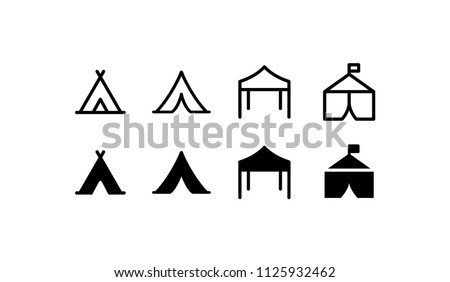 Tent Icon Design Vector Symbol Camp Travel Event