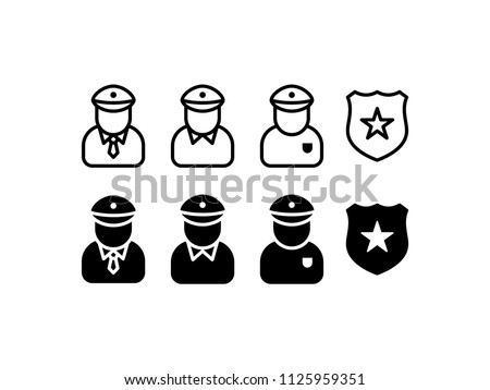 Police Icon Design Vector Symbol Officer Law
