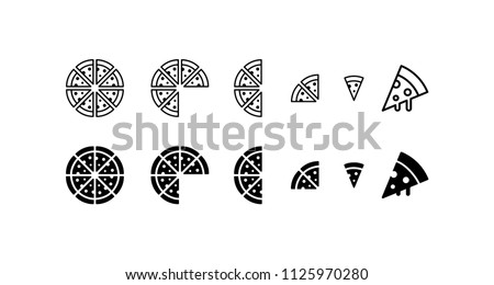Pizza Icon Design Vector Symbol Fast Food Meal