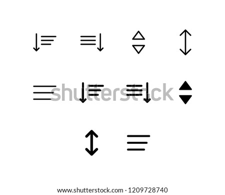 Sort Icon Logo Vector Symbol. List Icon