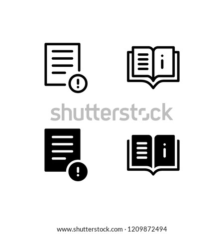 Instruction Icon Logo Vector Symbol. User Manual Icon Foto d'archivio © 