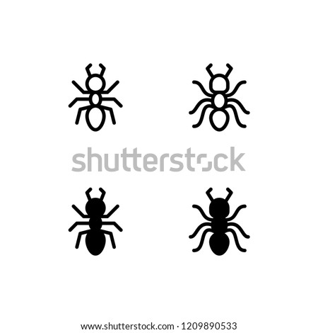 Ant Icon Logo Vector Symbol. Insect Icon