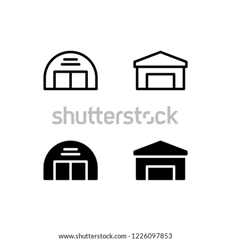 Hangar Icon Logo Vector Symbol. Airport Icon