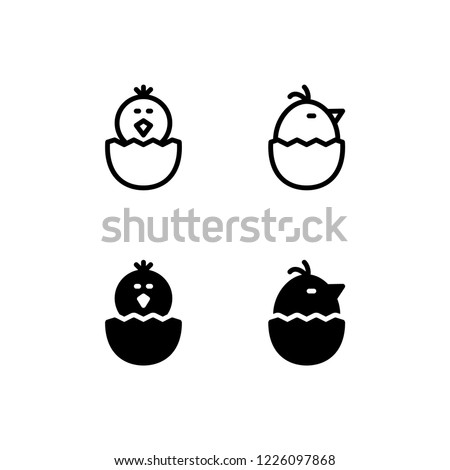 Hatch Icon Logo Vector Symbol. Chick Icon