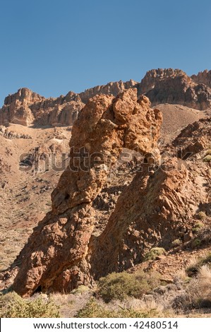 Queen\'s Shoe. Geological feature in Teide National Park. Tenerife, Spain