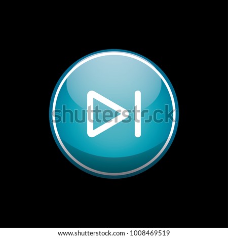 Skip to the end or next blue circle button icon symbol background texture. Vector illustration.