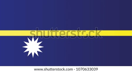 Nauru national flag. Republic of Nauru vector illustration symbol.