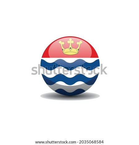 County flag of Greater London Council 1965 -1986. City of London circle button flag background texture. London region Vector illustration symbol 