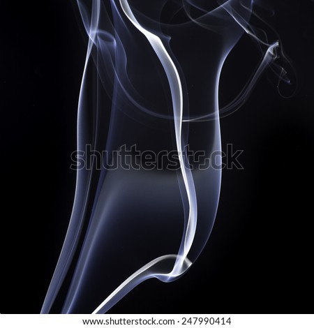 White to blue abstract smoke