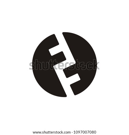 F letter circle vector logo