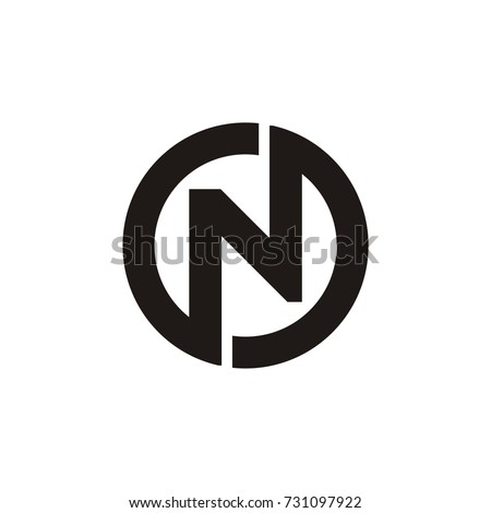 N letter linked. N letter circle logo. N O and O N letter. modern design.vector illustration Foto stock © 