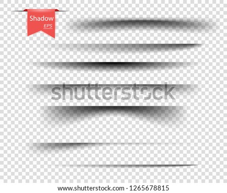 Set of vector transparent overlay shadows. Realistic design elements on an isolated transparent background for your design. Foto stock © 