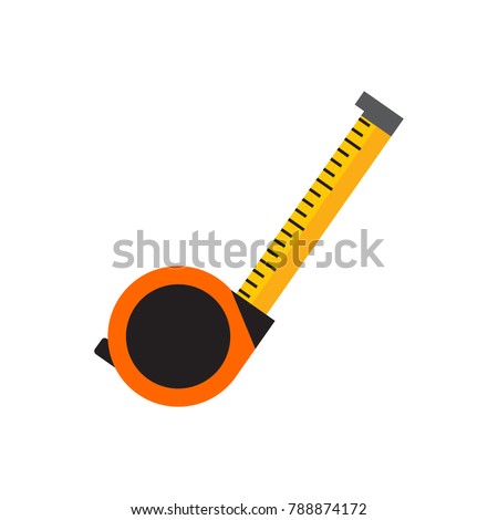 Simple Tape Measure Tool Vector Illustration Graphic