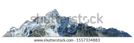 Similar – Image, Stock Photo Snowy mountain ridge in winter