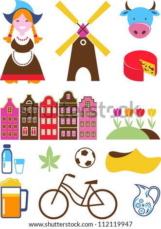 Collection Of Vector Netherlands Icons - 112119947 : Shutterstock