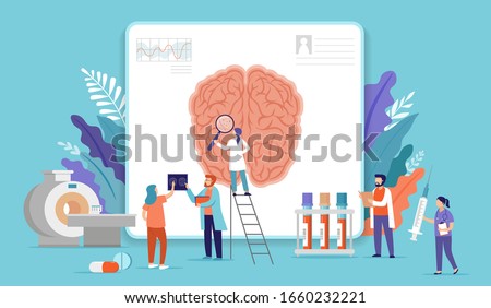 Research scientist. Science laboratory, chemistry scientists and clinical lab. Medical research items, clinical science laboratories experiments. Brain, mental health, digital brain scans, concept