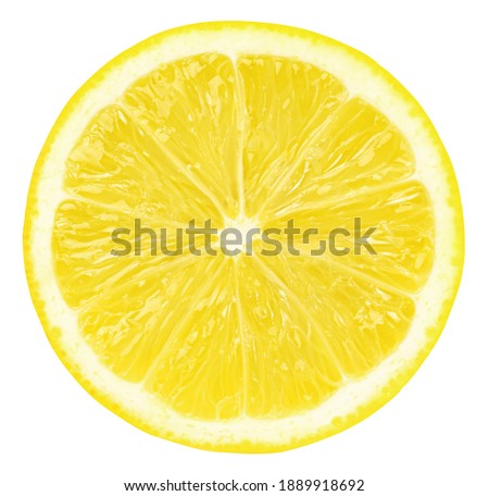 Sliced lemon fruit isolated ,Juicy sliced lemon,half,cutout.
