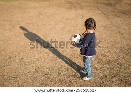 Girl with a soccer ball