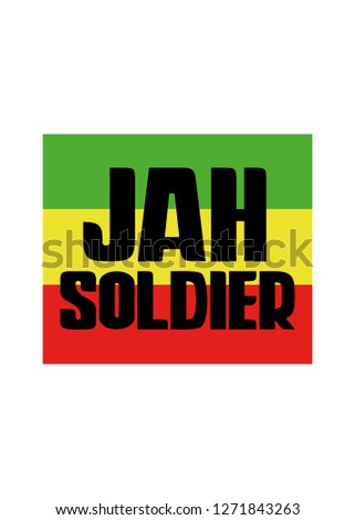 reggae rasta jah soldier flag poster jamaica Stock fotó © 