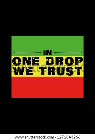 reggae rasta drums one drop flag poster jamaica Stock fotó © 