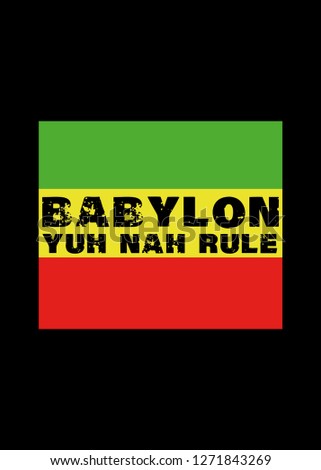 reggae rasta babylon flag poster jamaica Stock fotó © 