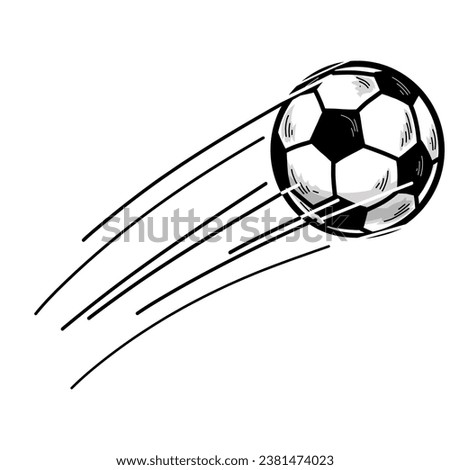 Soccer Ball Football Bounce Doodle Drawing Illustration Vector Icon