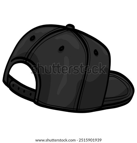 Hat Backward Cap Snapback Illustration Vector