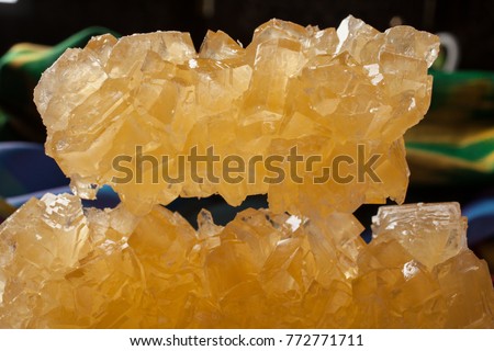 Eastern desserts.Navat is made with sugar syrup and aged until formation of crystals.Uzbek sweets.Yellow transparent.