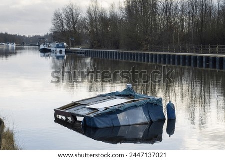 Similar – Image, Stock Photo sunken boat Old submerged