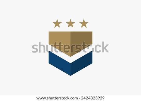 Army Rank Black Logotype Icon. Military Badge Insignia Symbol. Chevron Star and Stripes Logo. Soldier Sergeant, Major, Officer, General, Lieutenant, Colonel Emblem. Isolated Vector Illustration