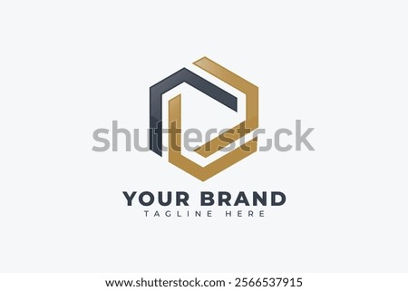 Hexagon Letter E Logo Design