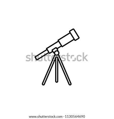 telescope icon. Element of education icon for mobile concept and web apps. Thin line telescope icon can be used for web and mobile